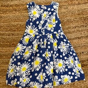 John Lewis Girls size 7 Blue & White Floral Sleeveless Cotton Dress